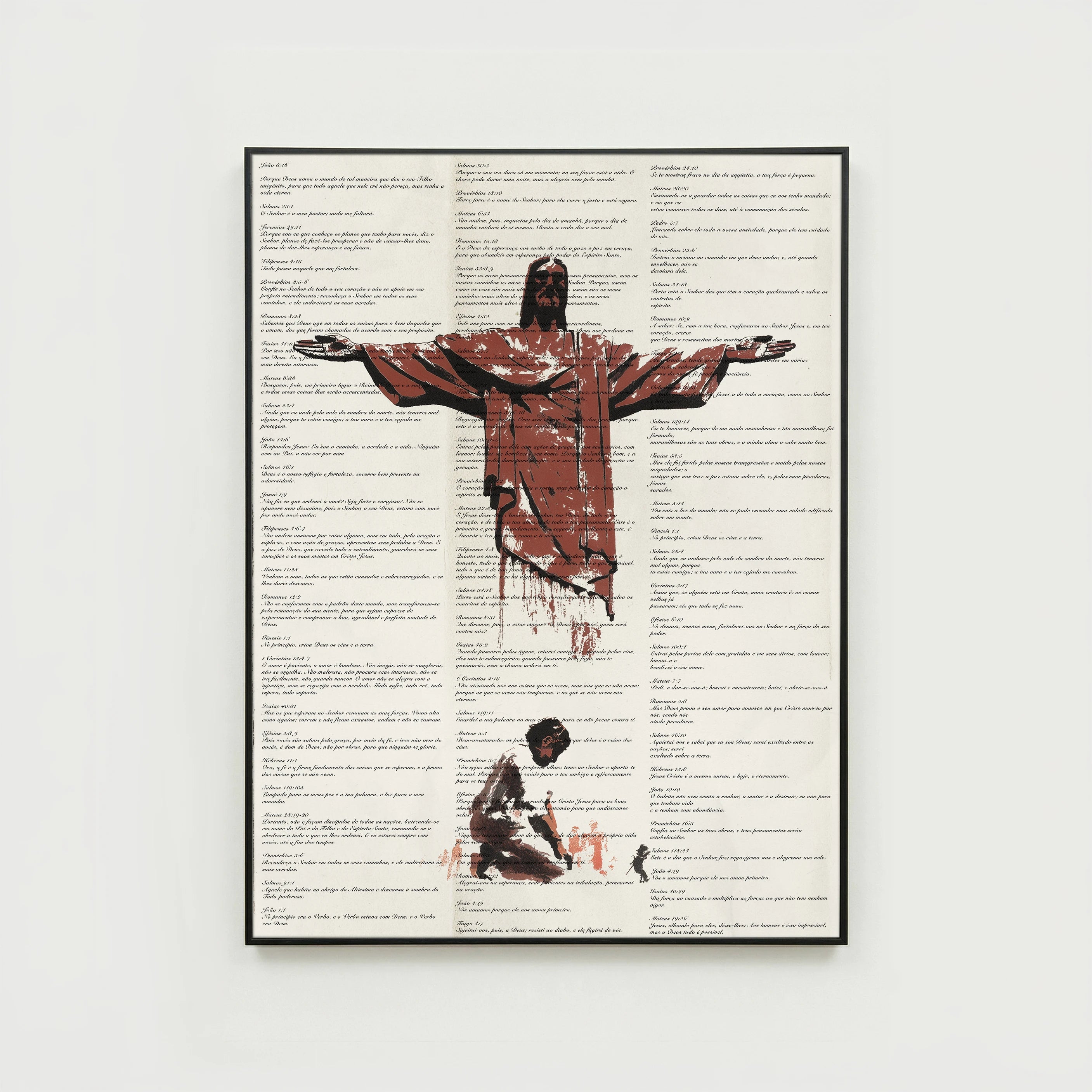 Cristo Protetor - Moldura Preta